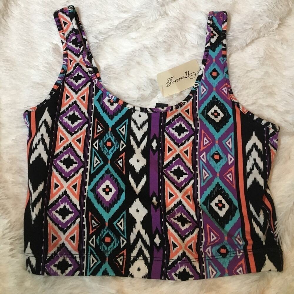 Forever 21 Aztec Crop Top